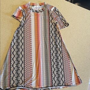 BCBGeneration Striped and Zigzag Mini Dress